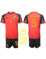 Belgie Jan Vertonghen #5 Domácí dres pro děti MS 2022 Krátký Rukáv (+ trenýrky)